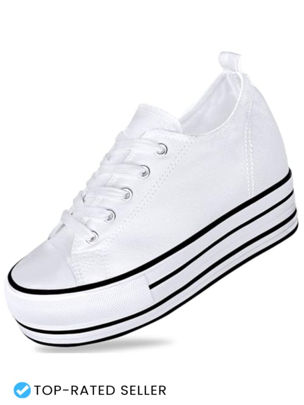 Platform Wedge Sneakers 3 Inch Hidden Heel Height Boost Casual Walking Shoes